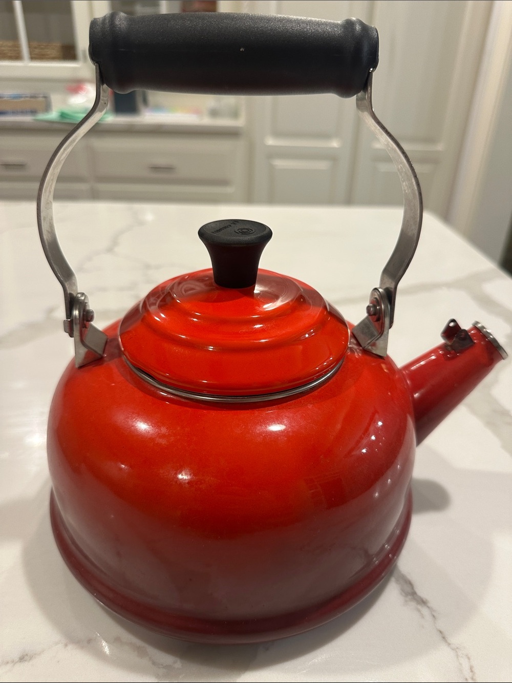 Red Whistling Tea Kettle - Le Creuset